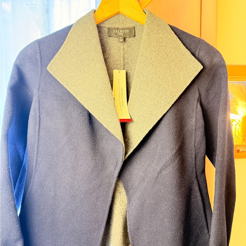 Talbots‎ Women's Charcoal and Light Gray Blazer Sz P